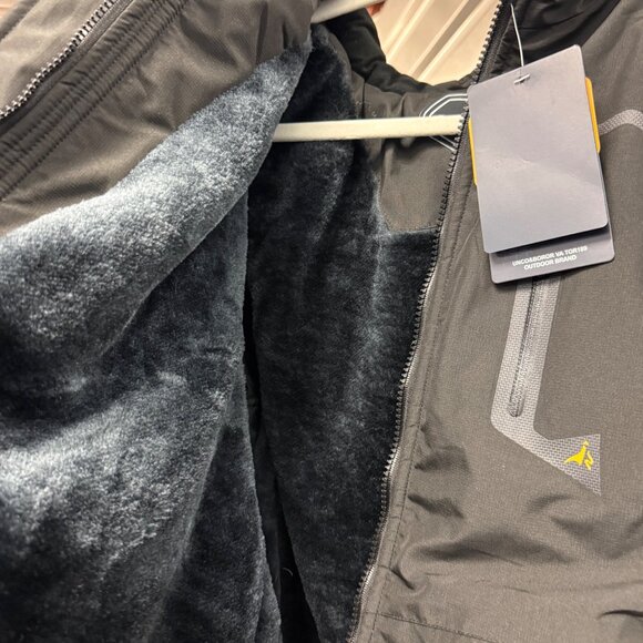 Moerdeng Mens Waterproof Winter Jacket With Fleece Lining 2XL Dark Gray - Picture 3 of 6